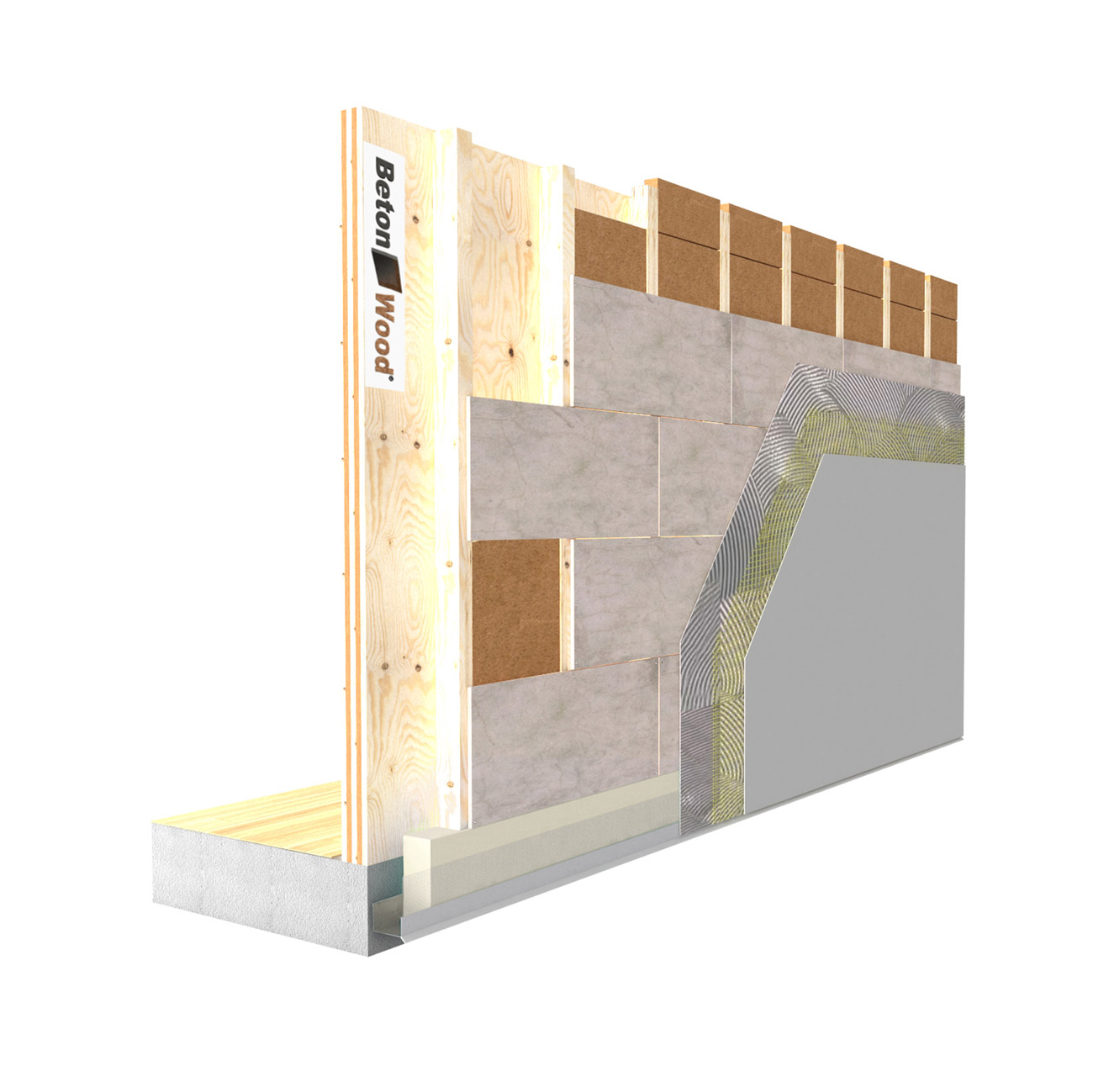 Cappotto termico in fibra di legno Therm e cementolegno su x-lam