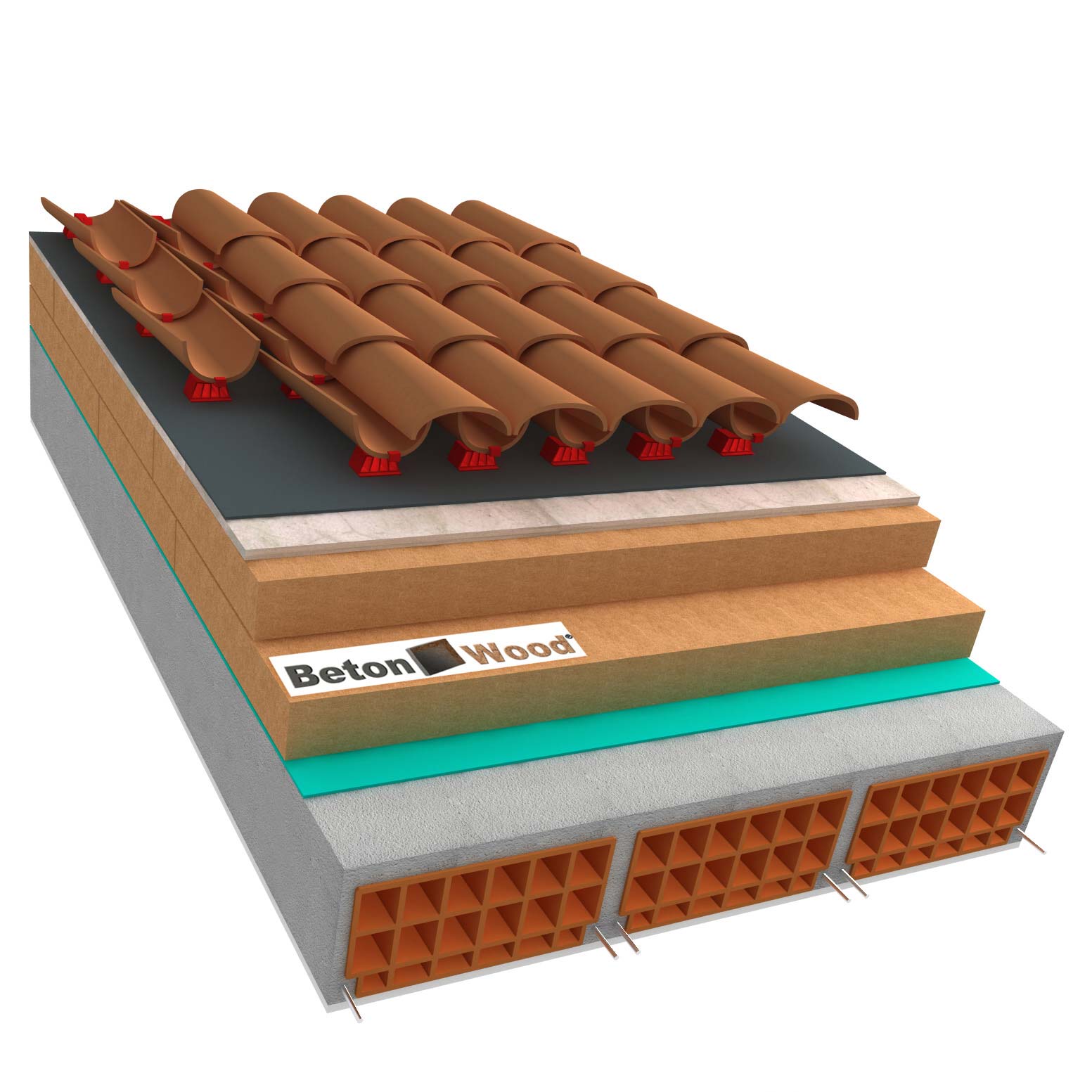 Tetto ventilato in fibra di legno Therm su calcestruzzo