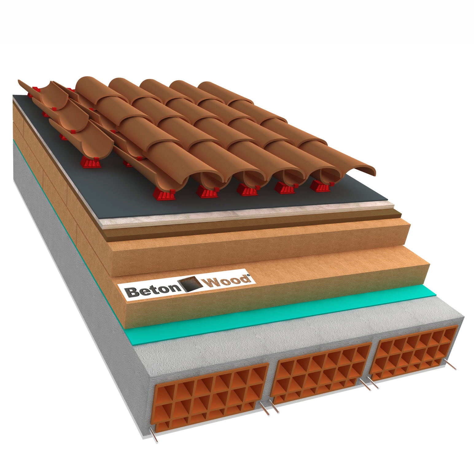 Tetto in fibra di legno Therm e Bitumfiber e cementolegno su latero-cemento